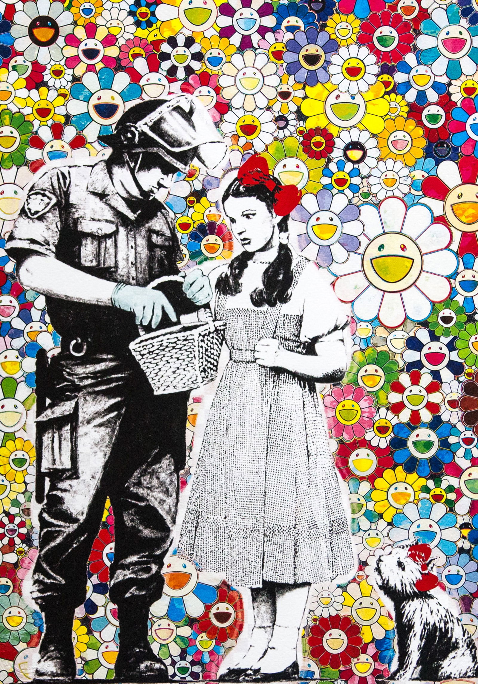 DEATH NYC SIGNED FINE ART PRINT W/COA: DEATH NYC Signed Fine Art Print with COA , DEATH NYC is a New York City-based street artist. Her pseudonym is an acronym for 'Don't Easily Abandon the Hope'. Print is blind stamped, comes with Certifi