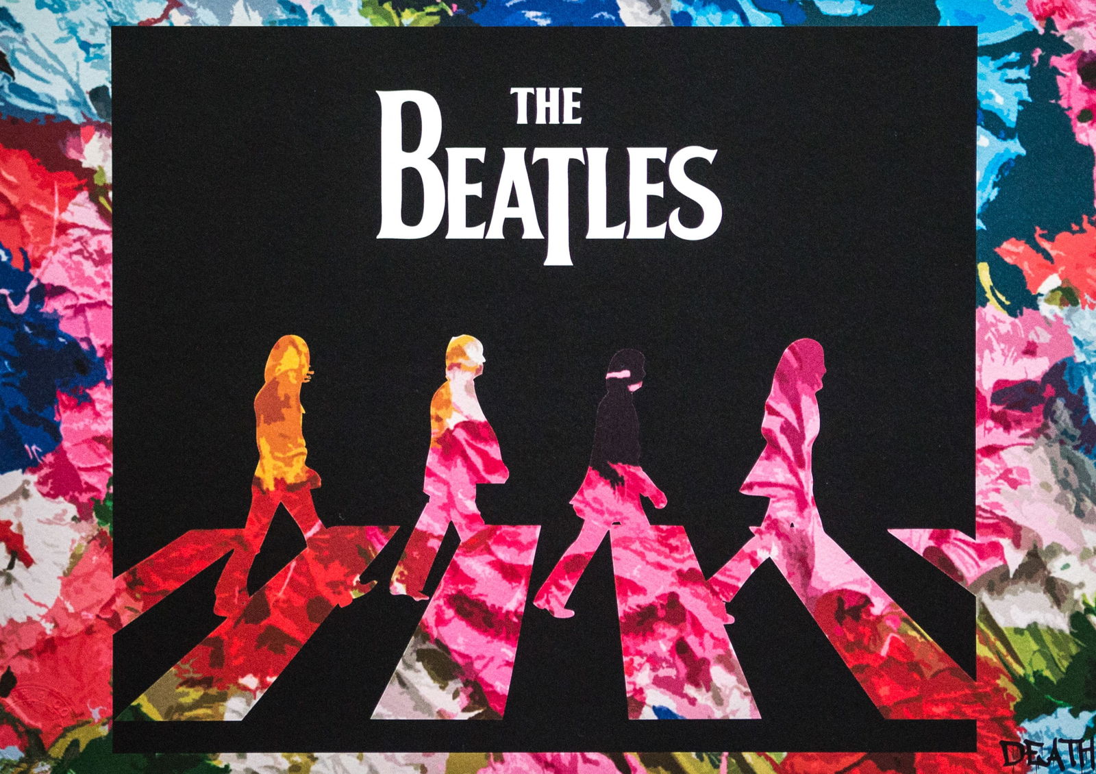 DEATH NYC SIGNED FINE ART PRINT W/COA: DEATH NYC Signed Fine Art Print with COA , DEATH NYC is a New York City-based street artist. Her pseudonym is an acronym for 'Don't Easily Abandon the Hope'. Print is blind stamped, comes with