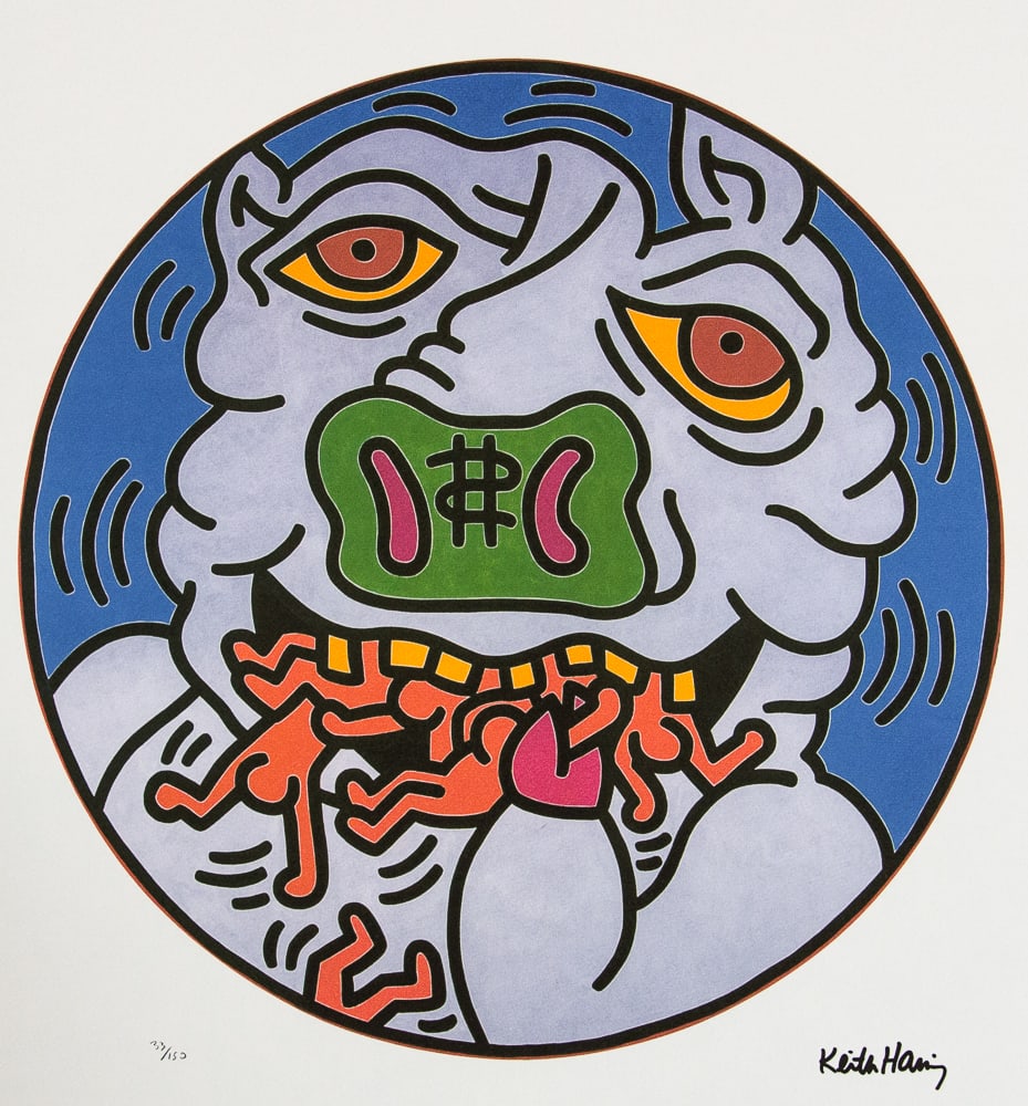 Keith Haring, Untitled: Keith Haring (after) untitled, offset lithography, limited edition of 150, sheet size 50 x 70 cm, plate signed bottom right, numbered with pencil bottom left 33/150, cotton paper, Keith Haring Foundat