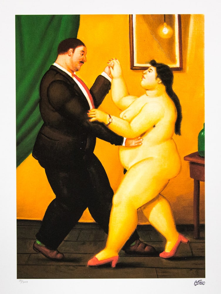 Fernando Botero 'Dancers': Fernando Botero (after) 'Dancers' offset lithography, limited edition of 300, sheet size 50 x 65 cm, plate signed bottom right, numbered with pencil bottom left 59/300, fine art paper, without