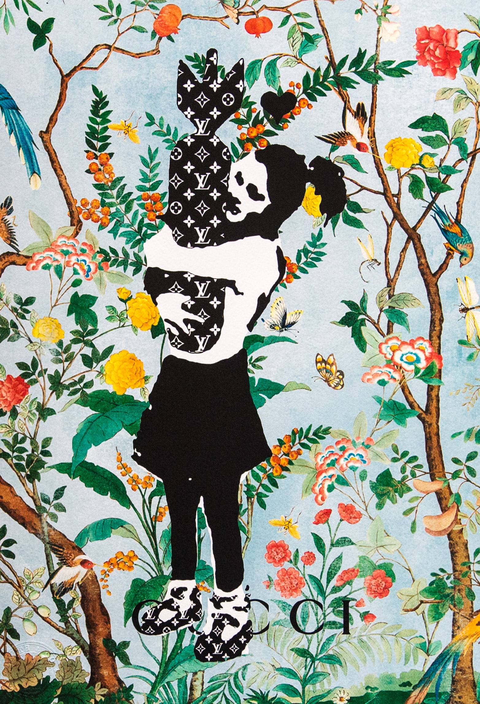 DEATH NYC SIGNED FINE ART PRINT W/COA: DEATH NYC Signed Fine Art Print with COA , DEATH NYC is a New York City-based street artist. Her pseudonym is an acronym for 'Don't Easily Abandon the Hope'. Print is blind stamped, comes with Certifi