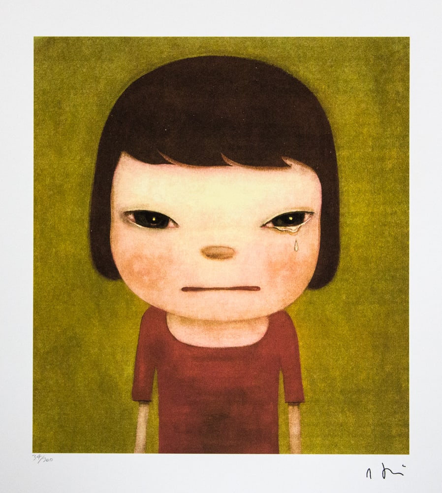 Yoshitomo Nara 'Tears of Rage': Yoshitomo Nara (after) 'Tears of Rage' offset lithography, limited edition of 300, sheet size 50 x 65 cm, plate signed bottom right, numbered with pencil bottom left 34/300, fine art paper, without
