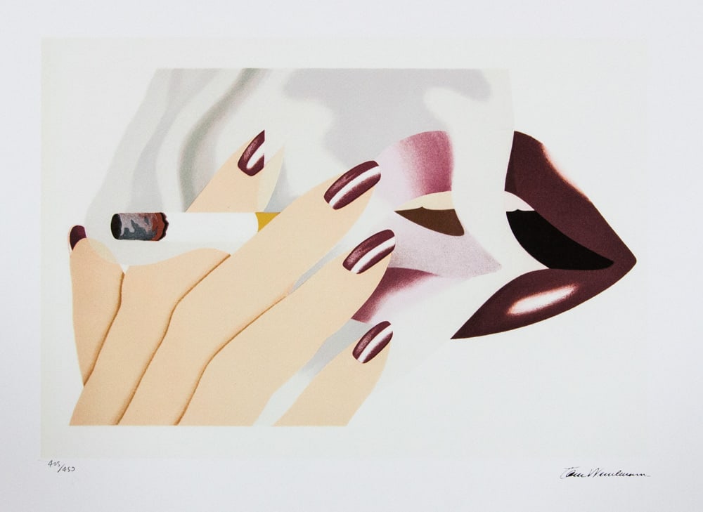 Tom Wesselmann 'Smoker': Tom Wesselmann (after) 'Smoker' offset lithography, limited edition of 450, sheet size 50 x 70 cm, plate signed bottom right, numbered with pencil bottom left 405/450, cotton paper, bottom right
