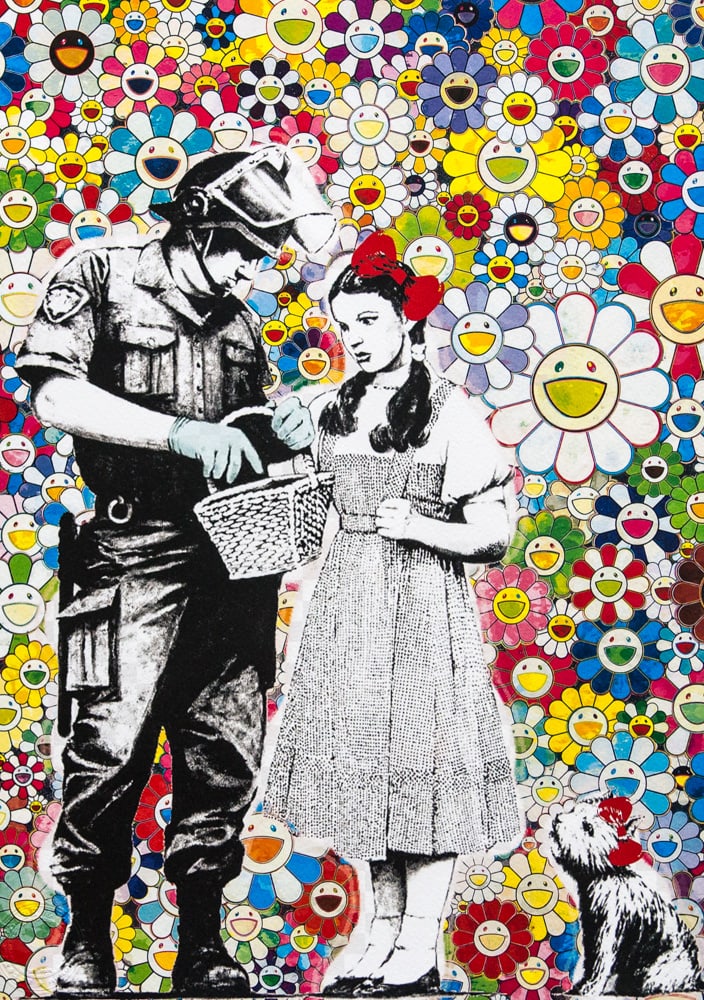 DEATH NYC SIGNED FINE ART PRINT W/COA: DEATH NYC Signed Fine Art Print with COA , DEATH NYC is a New York City-based street artist. Her pseudonym is an acronym for 'Don't Easily Abandon the Hope'. Print is blind stamped, comes with