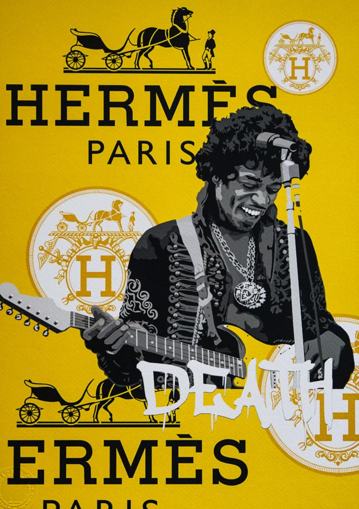 DEATH NYC SIGNED FINE ART PRINT W/COA: DEATH NYC Signed Fine Art Print with COA , DEATH NYC is a New York City-based street artist. Her pseudonym is an acronym for 'Don't Easily Abandon the Hope'. Print is blind stamped, comes with