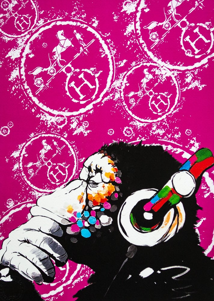 DEATH NYC SIGNED FINE ART PRINT W/COA: DEATH NYC Signed Fine Art Print with COA , DEATH NYC is a New York City-based street artist. Her pseudonym is an acronym for 'Don't Easily Abandon the Hope'. Print is blind stamped, comes with