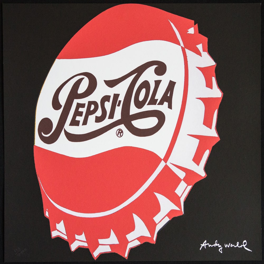 Andy Warhol 'Pepsi-Cola': Andy Warhol (after) 'Pepsi-Cola' offset lithography, size 60 x 60 cm, plate signed bottom right, numbered with pencil, limited edition 138/2400, heavy paper, stamped with CMOA on the back (Carnegie Mu