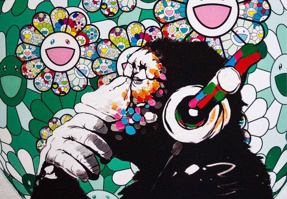 DEATH NYC SIGNED FINE ART PRINT W/COA: DEATH NYC Signed Fine Art Print with COA , DEATH NYC is a New York City-based street artist. Her pseudonym is an acronym for 'Don't Easily Abandon the Hope'. Print is blind stamped, comes with