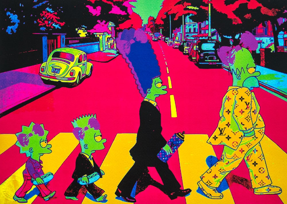 DEATH NYC SIGNED FINE ART PRINT W/COA: DEATH NYC Signed Fine Art Print with COA , DEATH NYC is a New York City-based street artist. Her pseudonym is an acronym for 'Don't Easily Abandon the Hope'. Print is blind stamped, comes with Certifi