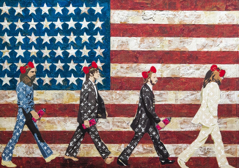 DEATH NYC SIGNED FINE ART PRINT W/COA: DEATH NYC Signed Fine Art Print with COA , DEATH NYC is a New York City-based street artist. Her pseudonym is an acronym for 'Don't Easily Abandon the Hope'. Print is blind stamped, comes with