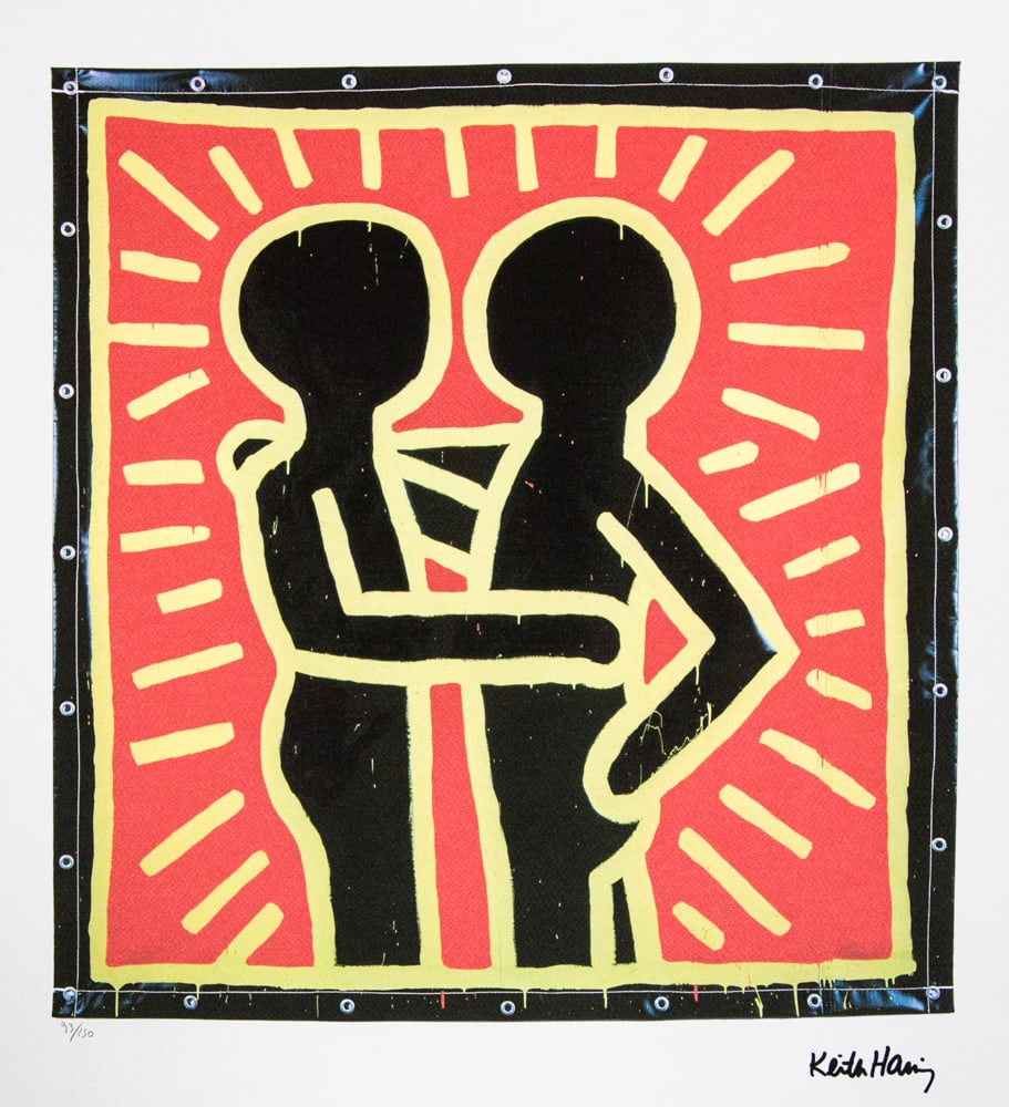 Keith Haring, Untitled: Keith Haring (after) untitled, offset lithography, limited edition of 150, sheet size 50 x 70 cm, plate signed bottom right, numbered with pencil bottom left 93/150, cotton paper, Keith Haring Foundat