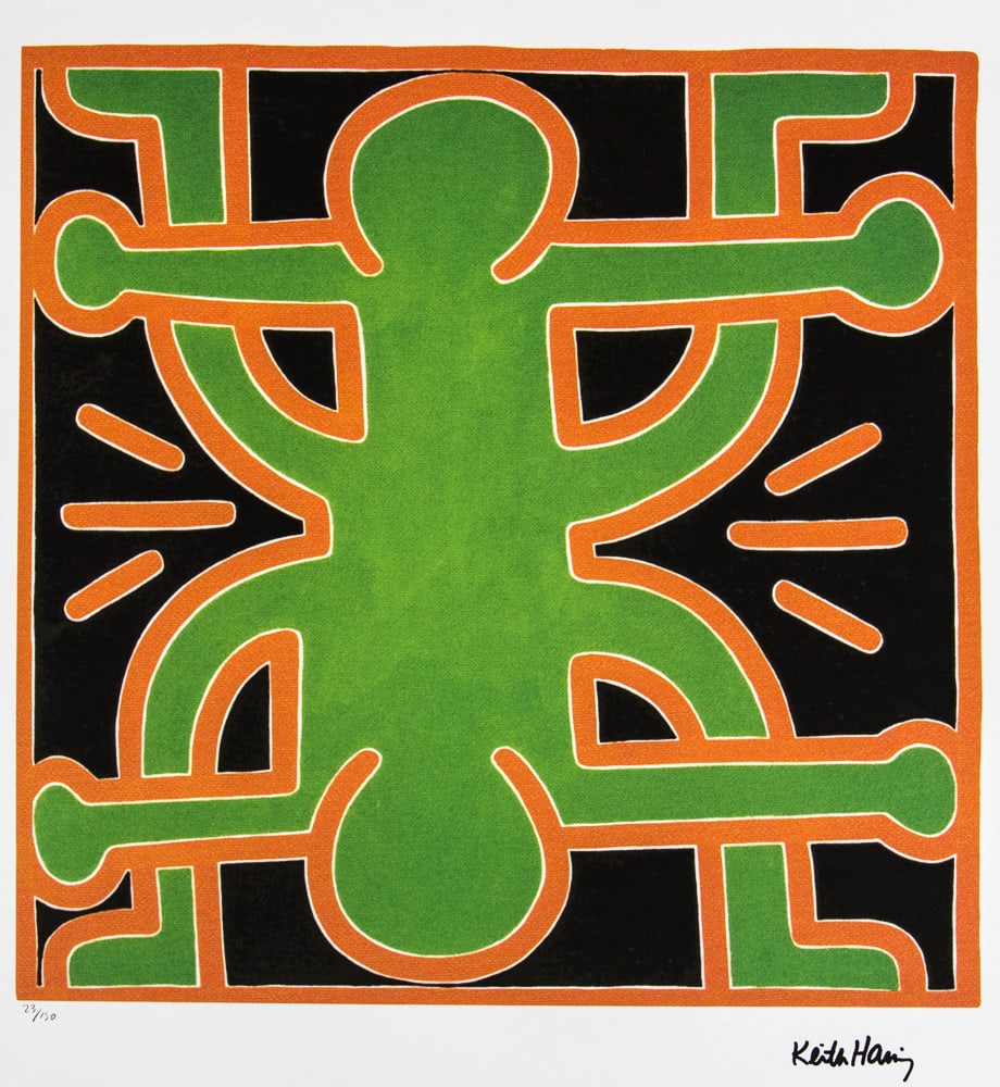 Keith Haring, Untitled: Keith Haring (after) untitled, offset lithography, limited edition of 150, sheet size 50 x 70 cm, plate signed bottom right, numbered with pencil bottom left 23/150, cotton paper, Keith Haring Foundat