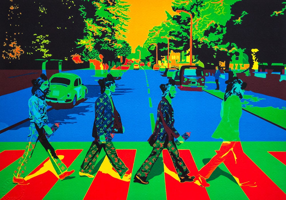 DEATH NYC SIGNED FINE ART PRINT W/COA: DEATH NYC Signed Fine Art Print with COA , DEATH NYC is a New York City-based street artist. Her pseudonym is an acronym for 'Don't Easily Abandon the Hope'. Print is blind stamped, comes with