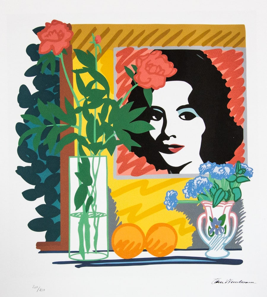 Tom Wesselmann 'Still Life with Liz': Tom Wesselmann (after) 'Still Life with Liz' offset lithography, limited edition of 450, sheet size 50 x 70 cm, plate signed bottom right, numbered with pencil bottom left 200/450, cotton paper,
