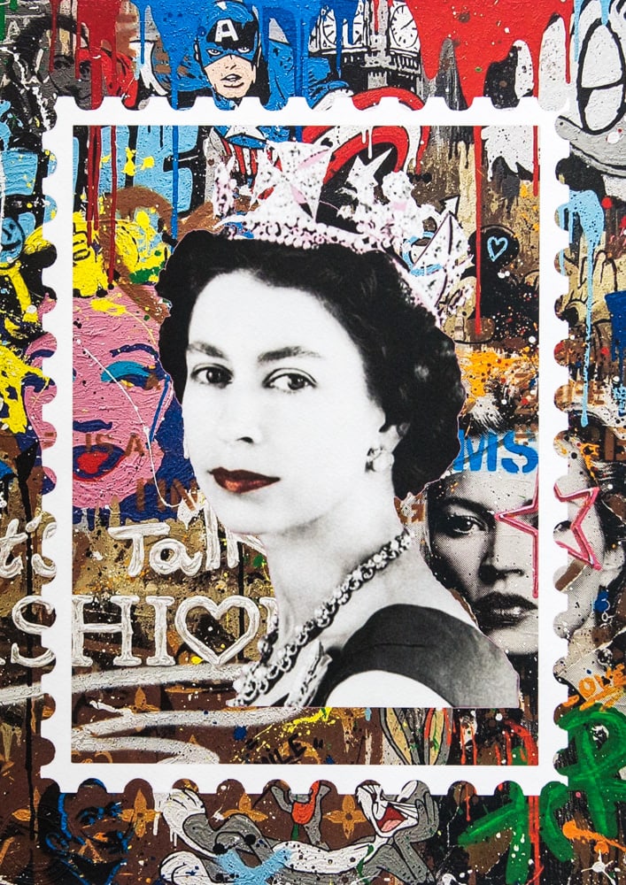 DEATH NYC SIGNED FINE ART PRINT W/COA: DEATH NYC Signed Fine Art Print with COA , DEATH NYC is a New York City-based street artist. Her pseudonym is an acronym for 'Don't Easily Abandon the Hope'. Print is blind stamped, comes with