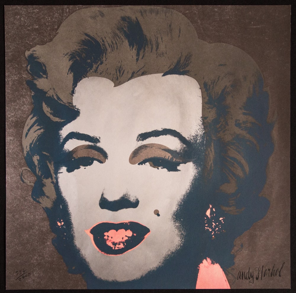 Andy Warhol 'Marilyn Monroe': Andy Warhol (after) 'Marilyn Monroe' offset lithography, size 60 x 60 cm, plate signed bottom right, numbered with pencil, limited edition 537/2400, heavy paper, stamped with CMOA on the back (Carnegi
