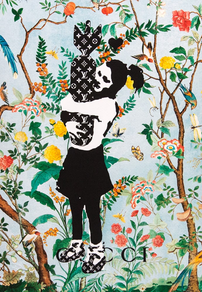 DEATH NYC SIGNED FINE ART PRINT W/COA: DEATH NYC Signed Fine Art Print with COA , DEATH NYC is a New York City-based street artist. Her pseudonym is an acronym for 'Don't Easily Abandon the Hope'. Print is blind stamped, comes with