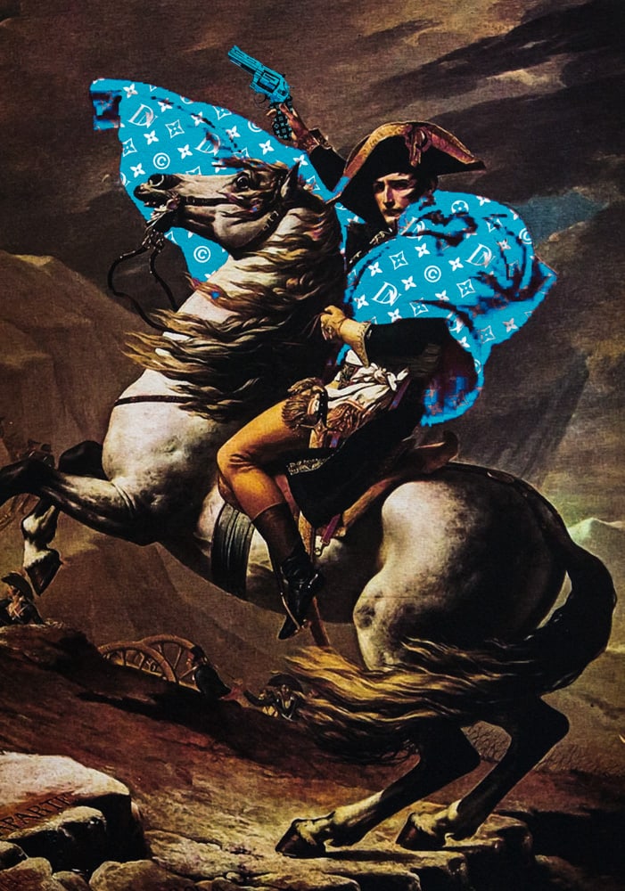 DEATH NYC SIGNED FINE ART PRINT W/COA: DEATH NYC Signed Fine Art Print with COA , DEATH NYC is a New York City-based street artist. Her pseudonym is an acronym for 'Don't Easily Abandon the Hope'. Print is blind stamped, comes with