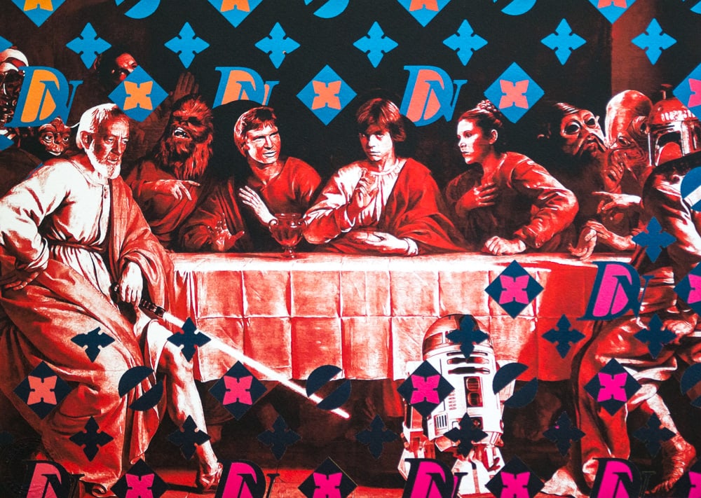 DEATH NYC SIGNED FINE ART PRINT W/COA: DEATH NYC Signed Fine Art Print with COA , DEATH NYC is a New York City-based street artist. Her pseudonym is an acronym for 'Don't Easily Abandon the Hope'. Print is blind stamped, comes with