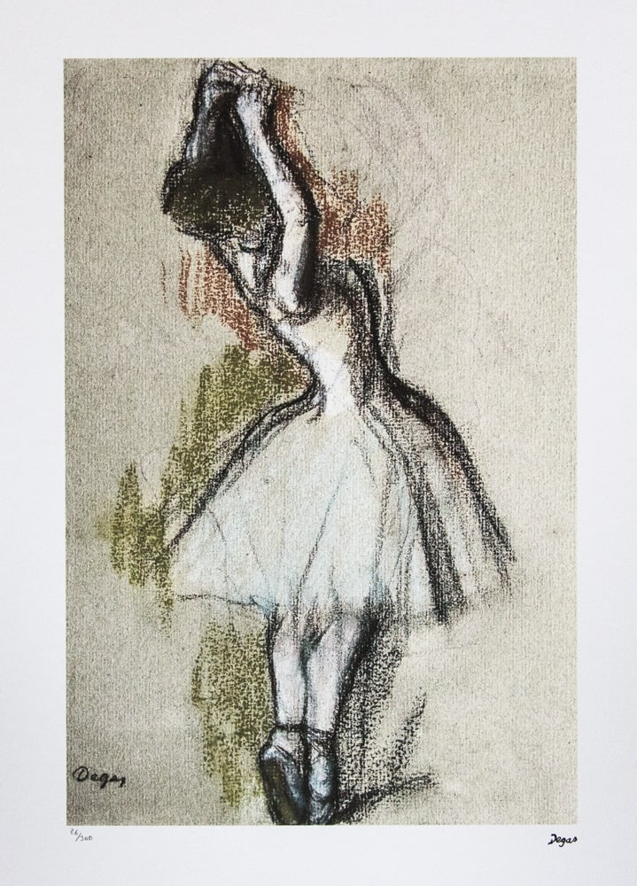 Edgar Degas 'Dancer': Edgar Degas (after) 'Dancer' offset lithography, limited edition of 300, sheet size 50 x 70 cm, plate signed bottom right, numbered with pencil bottom left 86/300, cotton paper, without additional