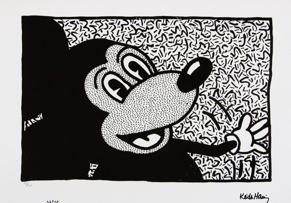 Keith Haring, Untitled: Keith Haring (after) untitled, offset lithography, limited edition of 150, sheet size 50 x 70 cm, plate signed bottom right, numbered with pencil bottom left 63/150, cotton paper, Keith Haring Foundat