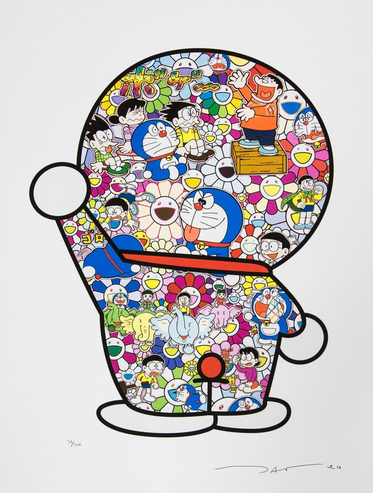 Takashi Murakami 'Doraemon's Daily Life': Takashi Murakami (after) 'Doraemon's Daily Life' offset lithography, limited edition of 300, sheet size 50 x 65 cm, plate signed bottom right, numbered with pencil bottom left 30/300, fine art paper,