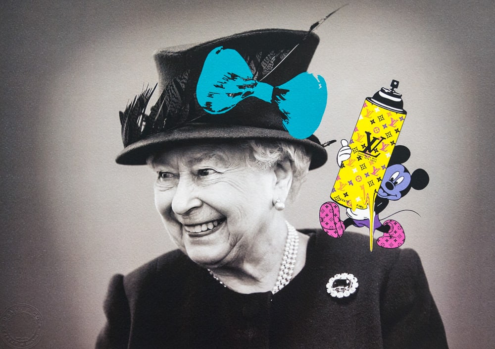 DEATH NYC SIGNED FINE ART PRINT W/COA: DEATH NYC Signed Fine Art Print with COA , DEATH NYC is a New York City-based street artist. Her pseudonym is an acronym for 'Don't Easily Abandon the Hope'. Print is blind stamped, comes with Certifi