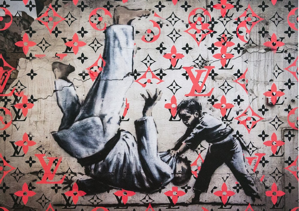 DEATH NYC SIGNED FINE ART PRINT W/COA: DEATH NYC Signed Fine Art Print with COA , DEATH NYC is a New York City-based street artist. Her pseudonym is an acronym for 'Don't Easily Abandon the Hope'. Print is blind stamped, comes with