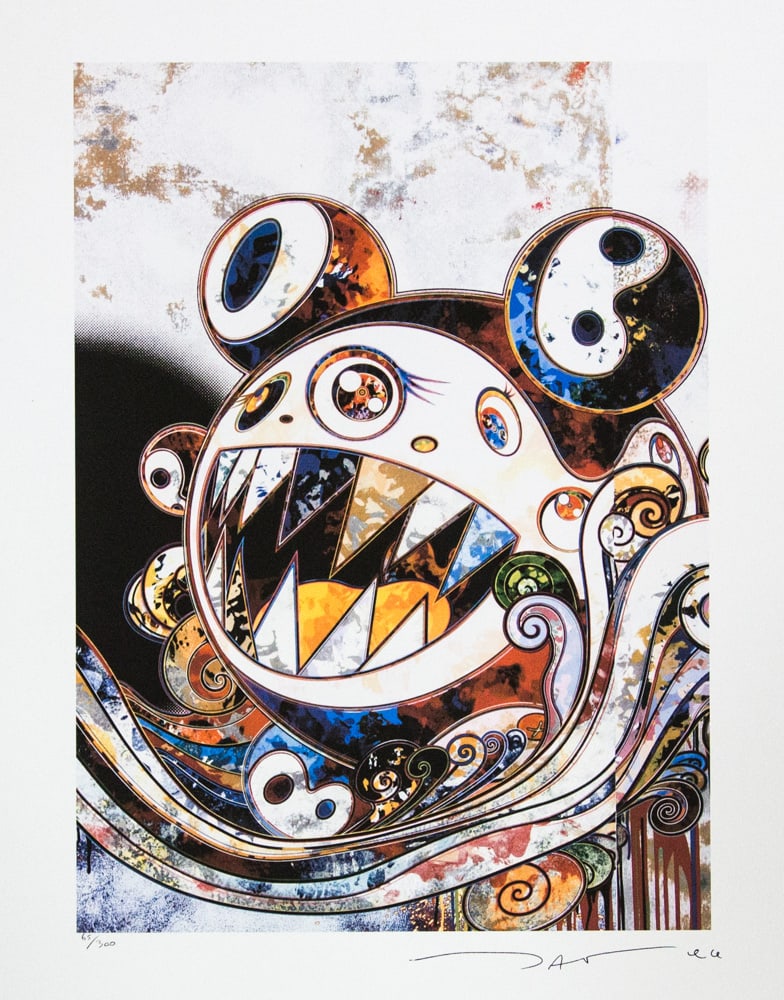 Takashi Murakami '727772, 2016': Takashi Murakami (after) '727772, 2016' offset lithography, limited edition of 300, sheet size 50 x 65 cm, plate signed bottom right, numbered with pencil bottom left 65/300, fine art paper, without