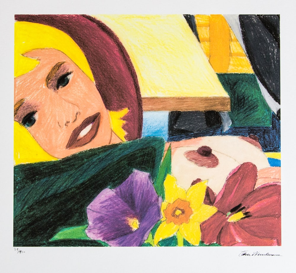 Tom Wesselmann 'Amy in the Bedroom': Tom Wesselmann (after) 'Amy in the Bedroom' offset lithography, limited edition of 450, sheet size 50 x 70 cm, plate signed bottom right, numbered with pencil bottom left 39/450, cotton paper, bottom 