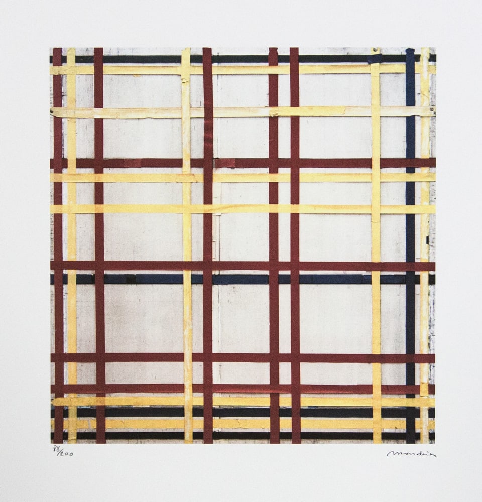 Piet Mondrian 'New York City I': Piet Mondrian (after) 'New York City I' lithography print, plate signed bottom right, numbered with pencil bottom left, limited edition 88/200, bottom left publishing house stamp 'Leonardo Artis', hea