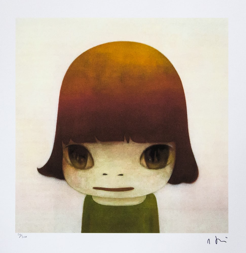 Yoshitomo Nara 'Agent Orange': Yoshitomo Nara (after) 'Agent Orange' offset lithography, limited edition of 300, sheet size 50 x 65 cm, plate signed bottom right, numbered with pencil bottom left 50/300, fine art paper, without