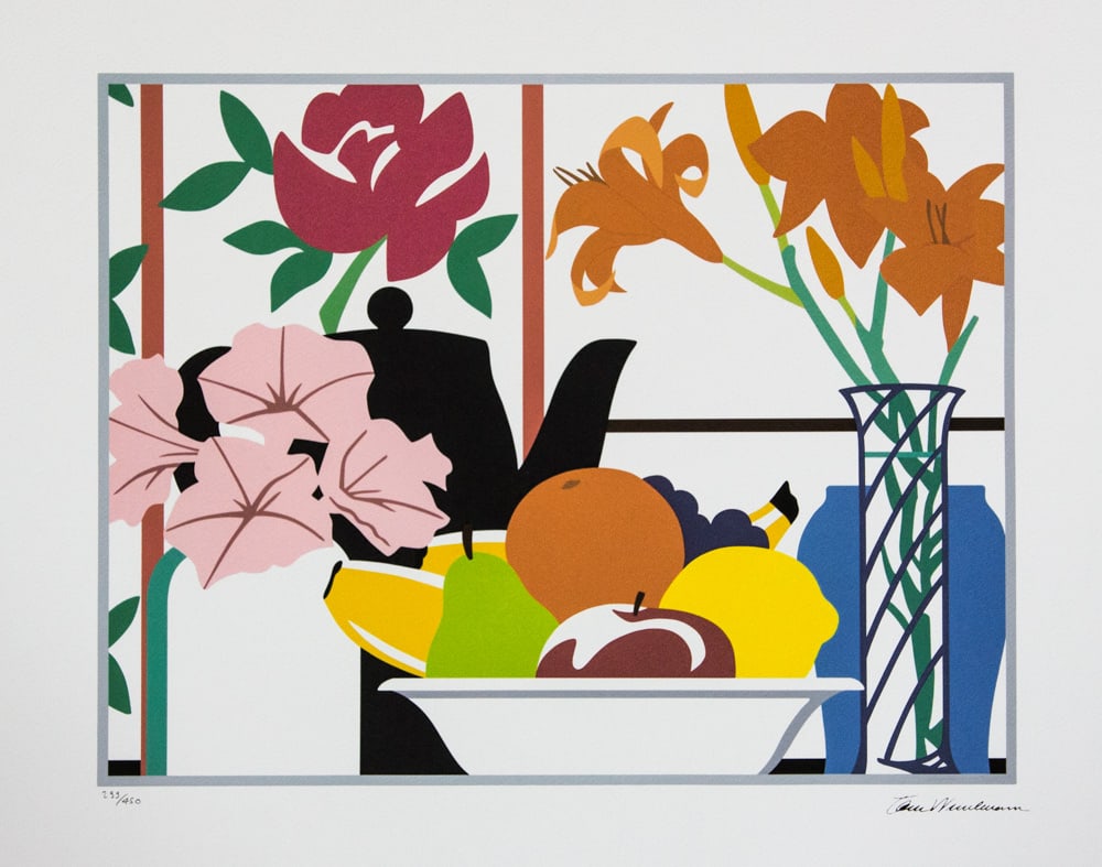 Tom Wesselmann 'Still Life 1988': Tom Wesselmann (after) 'Still Life 1988' offset lithography, limited edition of 450, sheet size 50 x 70 cm, plate signed bottom right, numbered with pencil bottom left 299/450, cotton paper, bottom ri