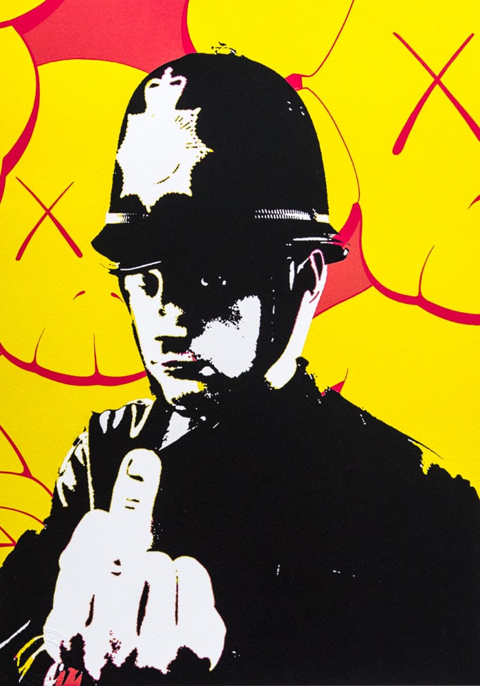 DEATH NYC SIGNED FINE ART PRINT W/COA: DEATH NYC Signed Fine Art Print with COA , DEATH NYC is a New York City-based street artist. Her pseudonym is an acronym for 'Don't Easily Abandon the Hope'. Print is blind stamped, comes with