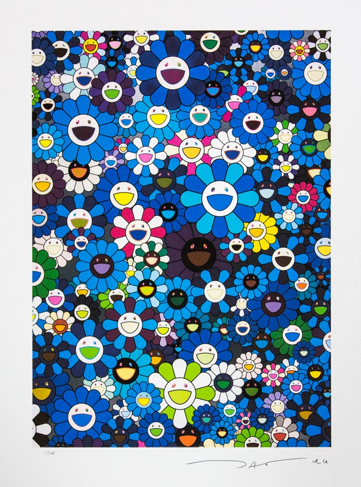 Takashi Murakami 'An Homage to IKB 1957': Takashi Murakami (after) 'An Homage to IKB 1957' offset lithography, limited edition of 300, sheet size 50 x 65 cm, plate signed bottom right, numbered with pencil bottom left 11/300, fine art paper,