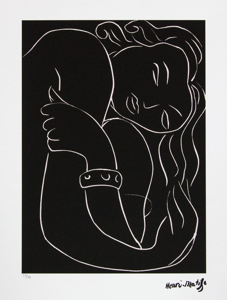 Henri Matisse 'Pasiphae: Song of Minos': Henri Matisse (after) 'Pasiphae: Song of Minos' offset lithography, limited edition of 75, sheet size 50 x 70 cm, plate signed bottom right, numbered with pencil bottom left 37/75, cotton paper, botto