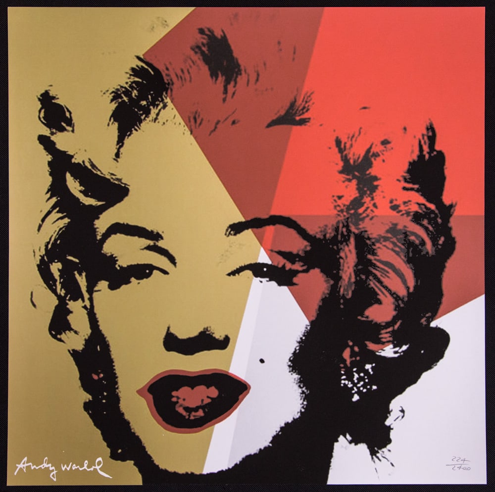 Andy Warhol 'Marilyn Monroe': Andy Warhol (after) 'Marilyn Monroe' offset lithography, size 60 x 60 cm, plate signed bottom left, numbered with pencil, limited edition 224/2400, heavy paper, stamped with CMOA on the back (Carnegie