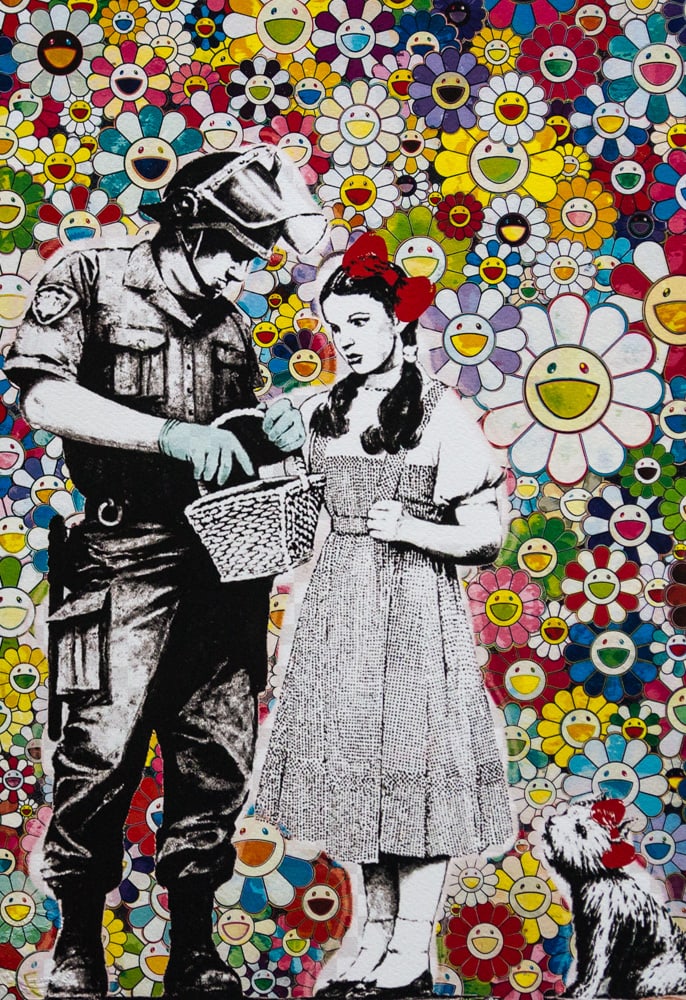 DEATH NYC SIGNED FINE ART PRINT W/COA: DEATH NYC Signed Fine Art Print with COA , DEATH NYC is a New York City-based street artist. Her pseudonym is an acronym for 'Don't Easily Abandon the Hope'. Print is blind stamped, comes with Certifi