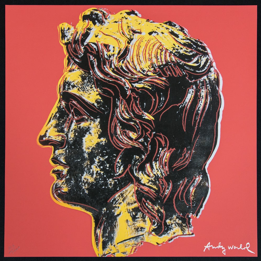 Andy Warhol 'Alexander The Great': Andy Warhol (after) 'Alexander The Great' offset lithography, size 60 x 60 cm, plate signed bottom right, numbered with pencil, limited edition 226/2400, heavy paper, stamped with CMOA on the back (Ca