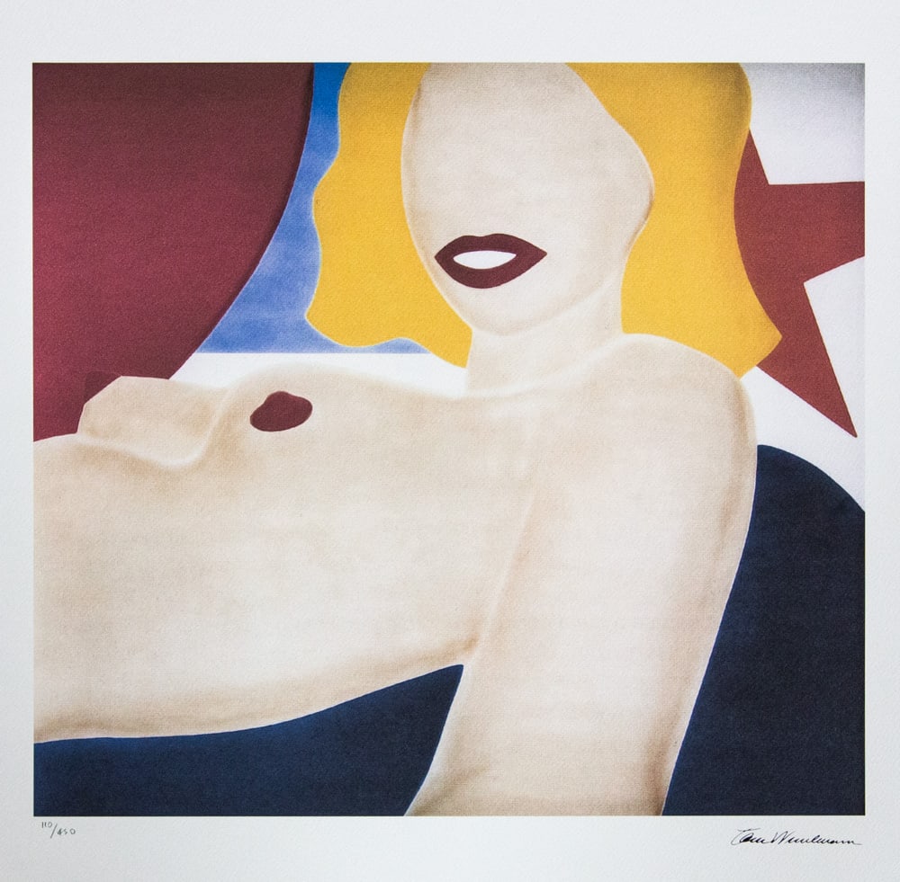 Tom Wesselmann 'Great American Nude': Tom Wesselmann (after) 'Great American Nude' offset lithography, limited edition of 450, sheet size 50 x 70 cm, plate signed bottom right, numbered with pencil bottom left 110/450, cotton paper,