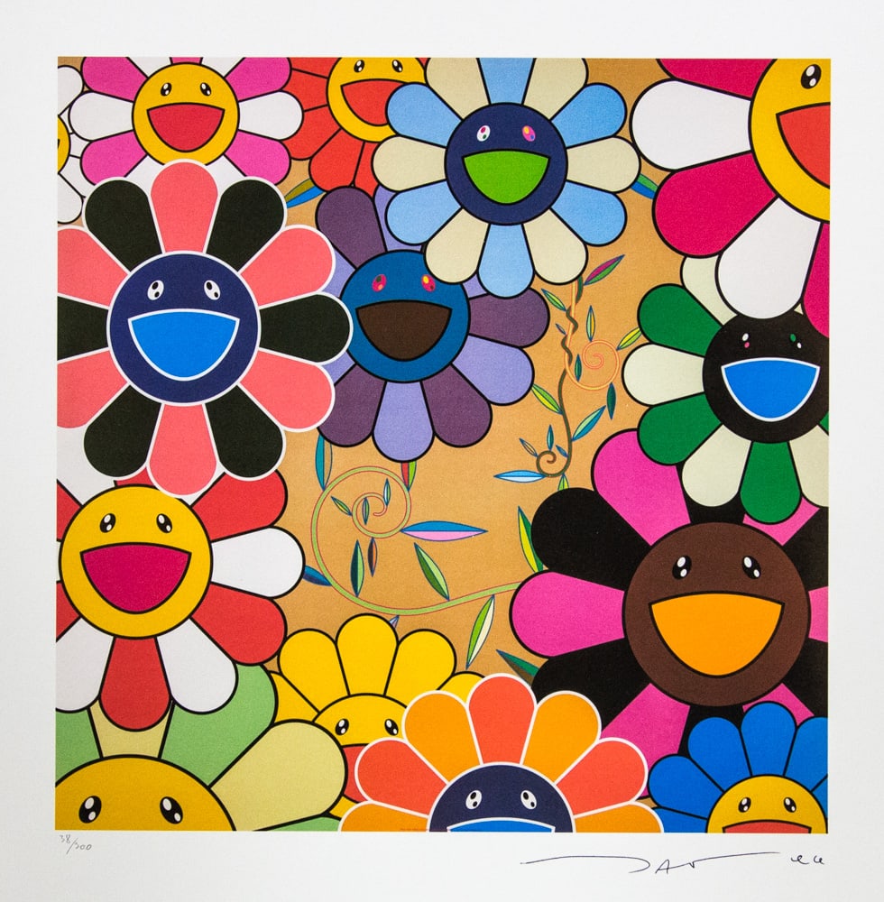 Takashi Murakami 'Killer Pink': Takashi Murakami (after) 'Killer Pink' offset lithography, limited edition of 300, sheet size 50 x 65 cm, plate signed bottom right, numbered with pencil bottom left 38/300, fine art paper, without