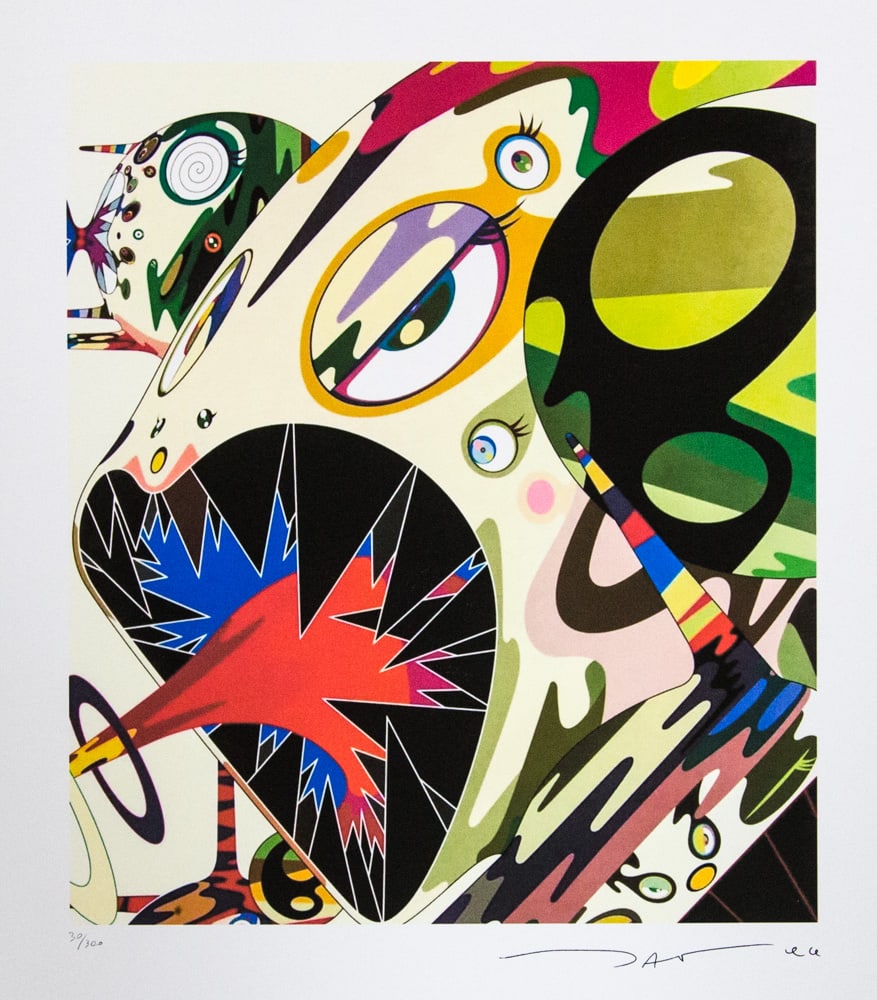 Takashi Murakami 'Homage to Francis Bacon': Takashi Murakami (after) 'Homage to Francis Bacon' offset lithography, limited edition of 300, sheet size 50 x 65 cm, plate signed bottom right, numbered with pencil bottom left 30/300, fine art