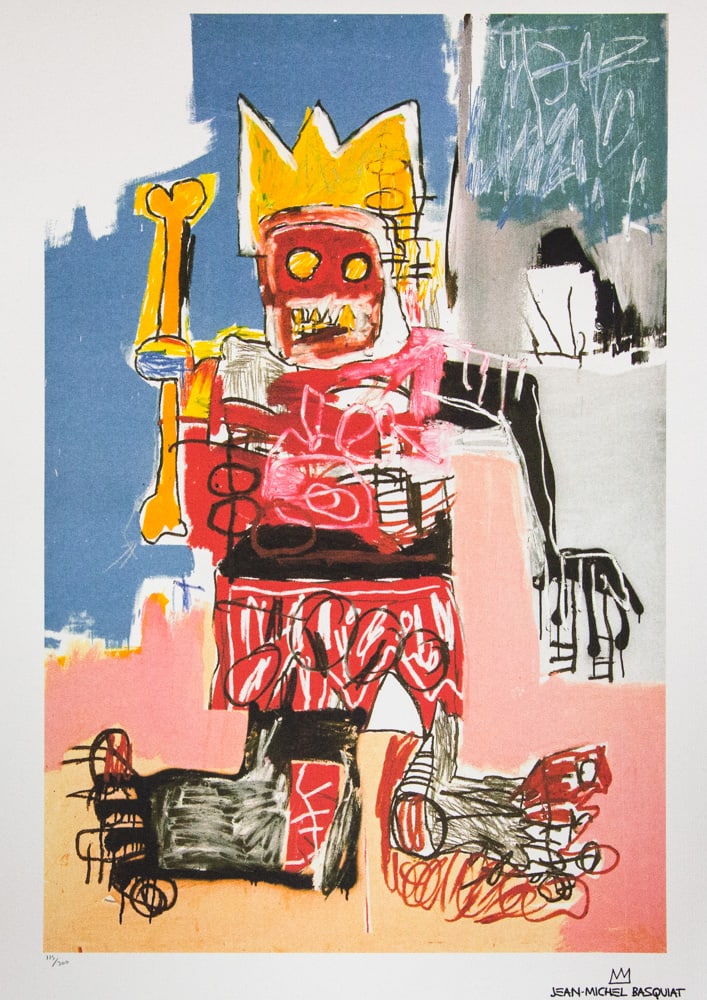 Jean-Michel Basquiat, Untitled: Jean-Michel Basquiat (after) untitled, lithography print, sheet size 50 x 70 cm, plate signed bottom right, numbered bottom left with pencil, limited edition 115/300, bottom right publishing house
