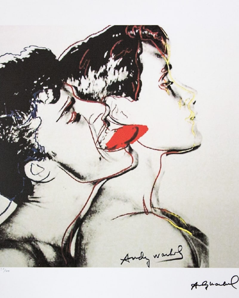 Andy Warhol 'Querelle': Andy Warhol (after) 'Querelle' offset lithograph in colors on Arches paper, sheet size 38,5 x 57 cm, plate signed bottom right, numbered with pencil, limited edition 20/100 (Leo Castelli, Art Gallery 
