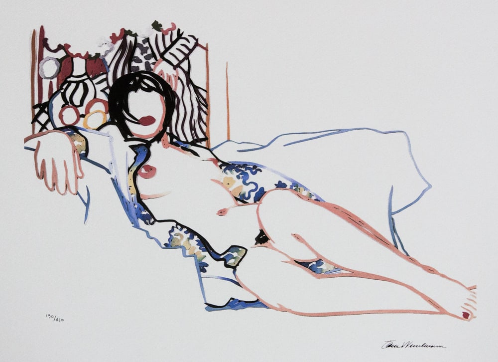 Tom Wesselmann 'Monica Nude with Matisse': Tom Wesselmann (after) 'Monica Nude with Matisse' offset lithography, limited edition of 450, sheet size 50 x 70 cm, plate signed bottom right, numbered with pencil bottom left 190/450, cotton paper,