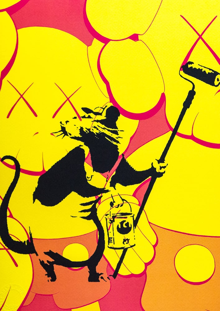 DEATH NYC SIGNED FINE ART PRINT W/COA: DEATH NYC Signed Fine Art Print with COA , DEATH NYC is a New York City-based street artist. Her pseudonym is an acronym for 'Don't Easily Abandon the Hope'. Print is blind stamped, comes with