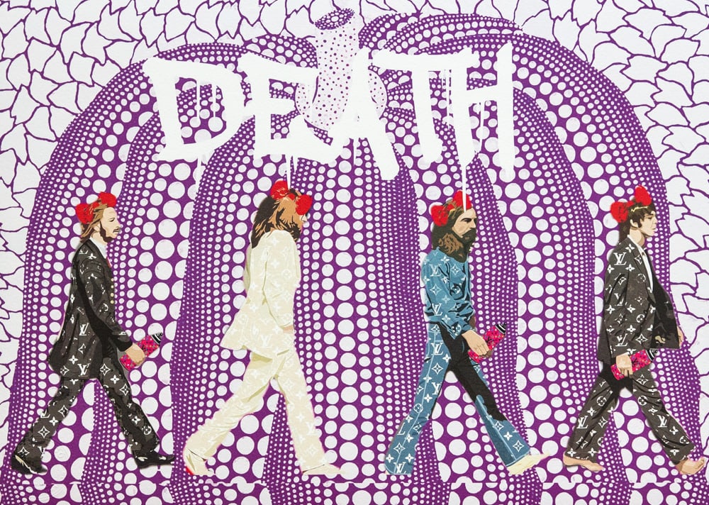 DEATH NYC SIGNED FINE ART PRINT W/COA: DEATH NYC Signed Fine Art Print with COA , DEATH NYC is a New York City-based street artist. Her pseudonym is an acronym for 'Don't Easily Abandon the Hope'. Print is blind stamped, comes with Certifi