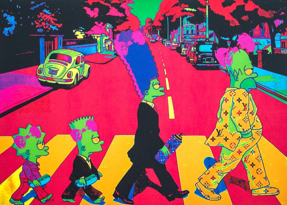 DEATH NYC SIGNED FINE ART PRINT W/COA: DEATH NYC Signed Fine Art Print with COA , DEATH NYC is a New York City-based street artist. Her pseudonym is an acronym for 'Don't Easily Abandon the Hope'. Print is blind stamped, comes with