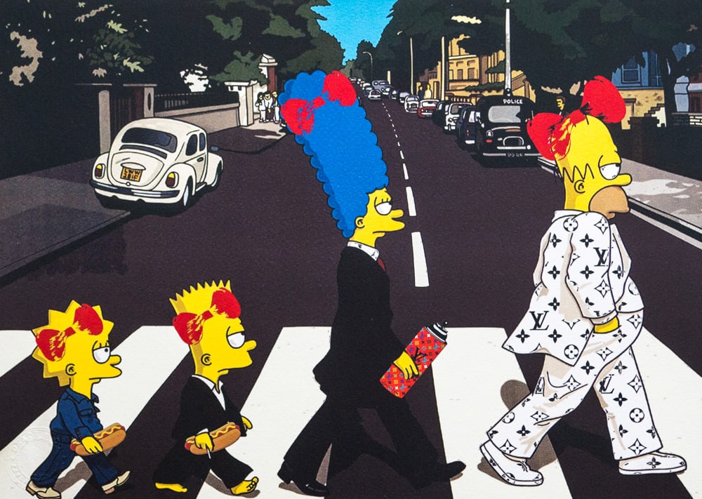 DEATH NYC SIGNED FINE ART PRINT W/COA: DEATH NYC Signed Fine Art Print with COA , DEATH NYC is a New York City-based street artist. Her pseudonym is an acronym for 'Don't Easily Abandon the Hope'. Print is blind stamped, comes with