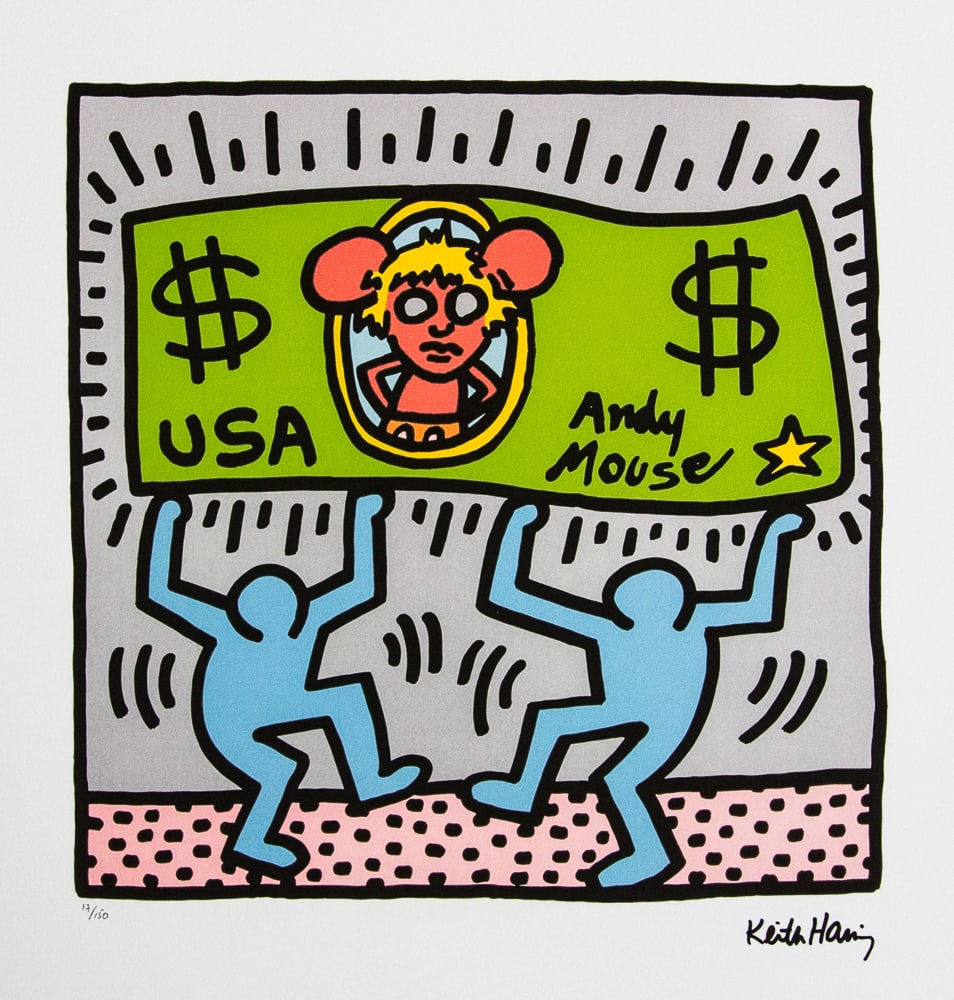 Keith Haring 'Andy Mouse' (1 of 5)